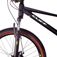 Bicicleta Niño Cliff Lizard 24 25 7V Freno Mec Ngro/Amarillo