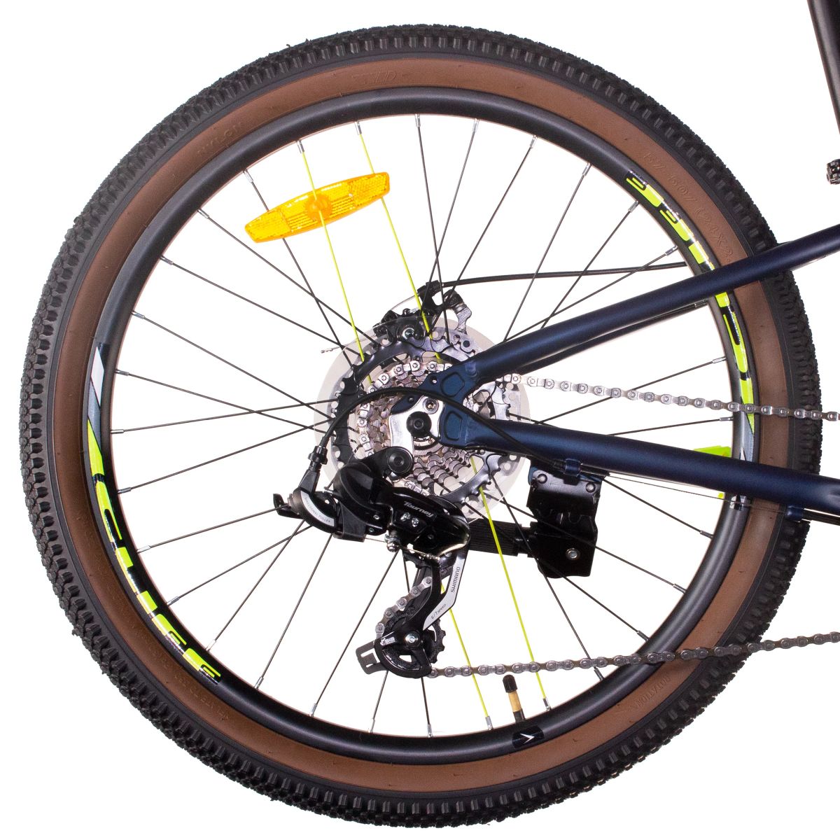 Bicicleta Niño Cliff Lizard 24 25 7V Freno Mec Ngro/Amarillo