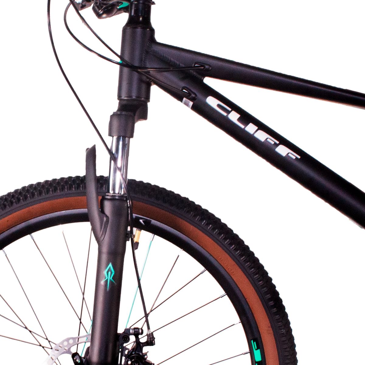 Bicicleta Niño Cliff Lizard 24 25 7V Freno Mec Negro/Verde