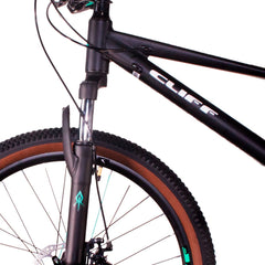 Bicicleta Niño Cliff Lizard 24 25 7V Freno Mec Negro/Verde