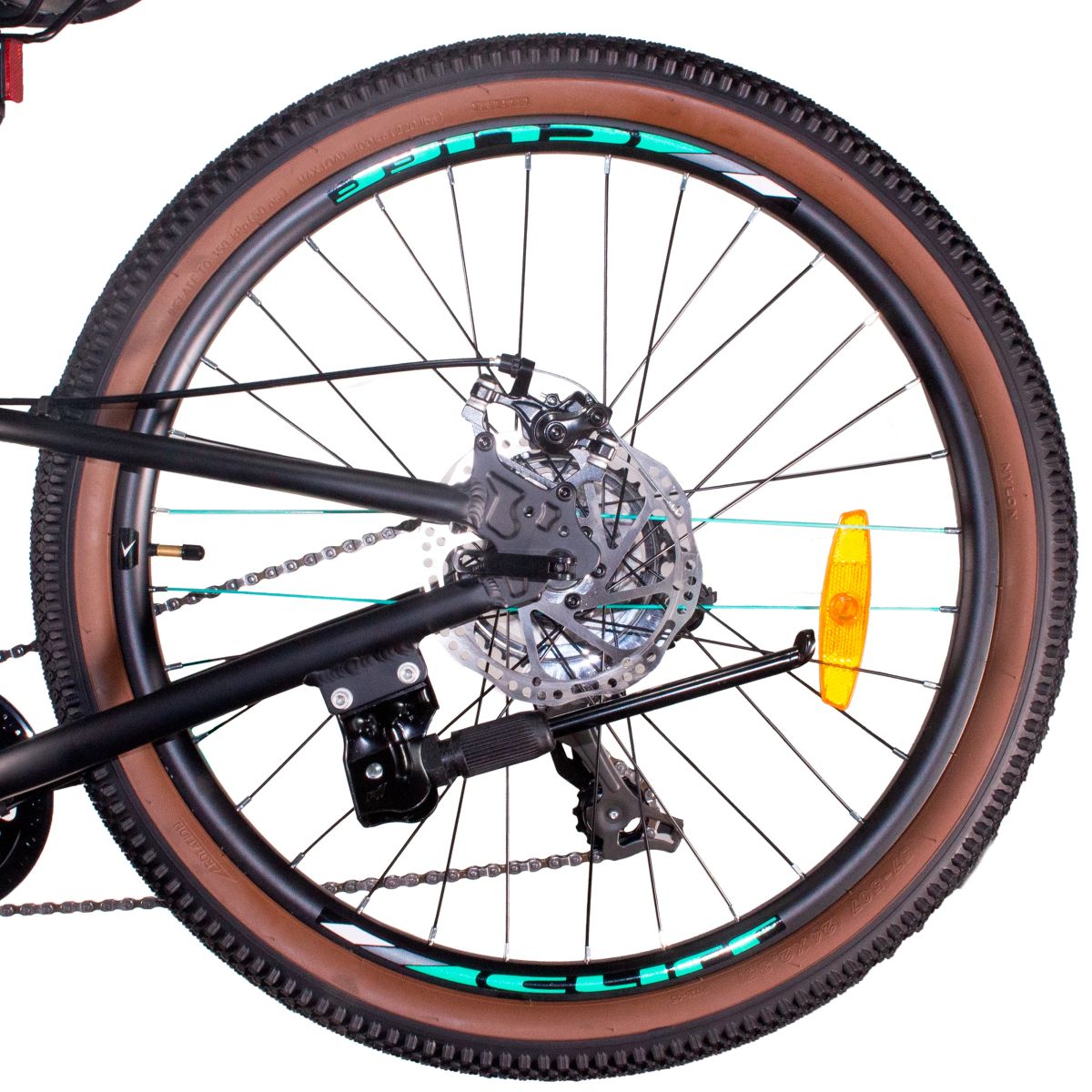 Bicicleta Niño Cliff Lizard 24 25 7V Freno Mec Negro/Verde