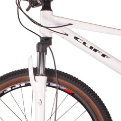 Bicicleta Niño Cliff Lizard 24 25 7V Freno Hidráulico Blanca