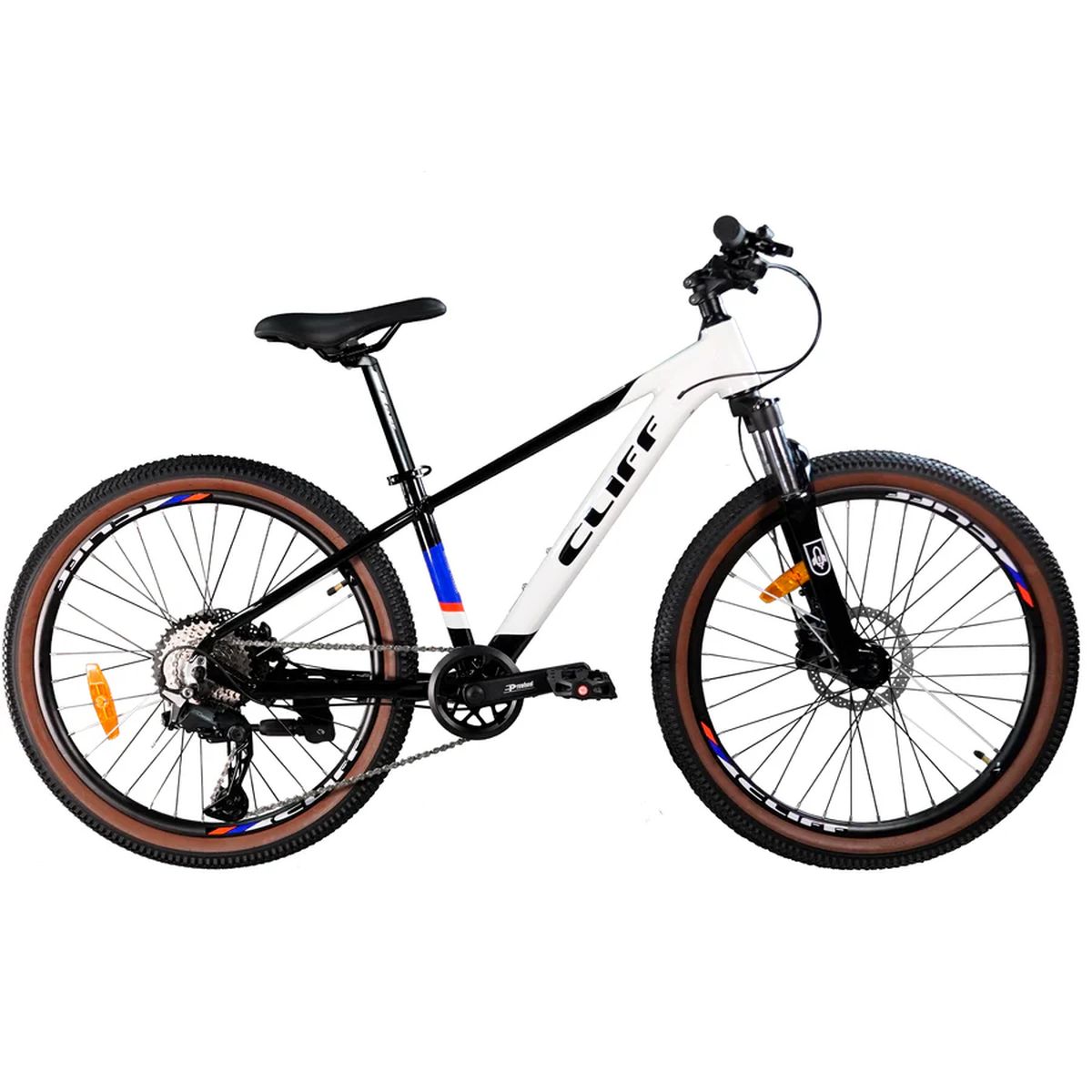 Bicicleta Cliff Rocket Niño 24" HD 10 Vel 2025 Blanco/Begro