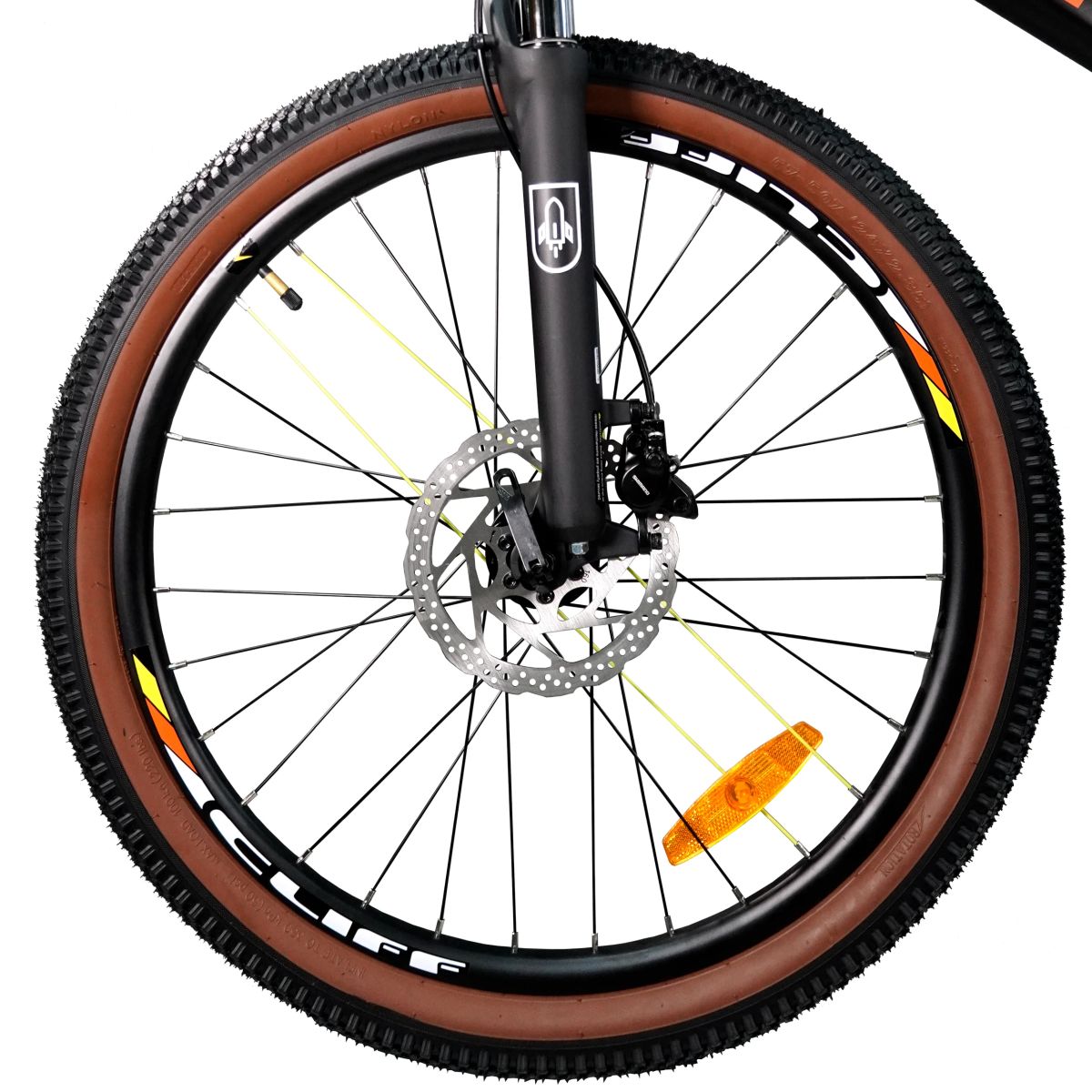 Bicicleta Cliff Rocket Niño 24" HD 11 Vel 2025 Negro/Naranja