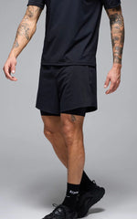 Pantaloneta Running Hombre Givelo BYND 2en1 Negra