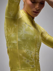 Jersey Ciclismo M/C Mujer Givelo G90 Light Botanic Yellow