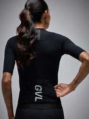 Jersey Ciclismo M/C Mujer Givelo Modern Classic Waffle Negra