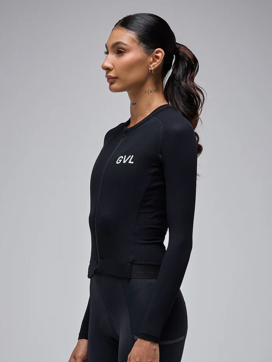 Jersey Ciclismo M/L Mujer Givelo Modern Classic Waffle Negra