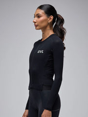 Jersey Ciclismo M/L Mujer Givelo Modern Classic Waffle Negra