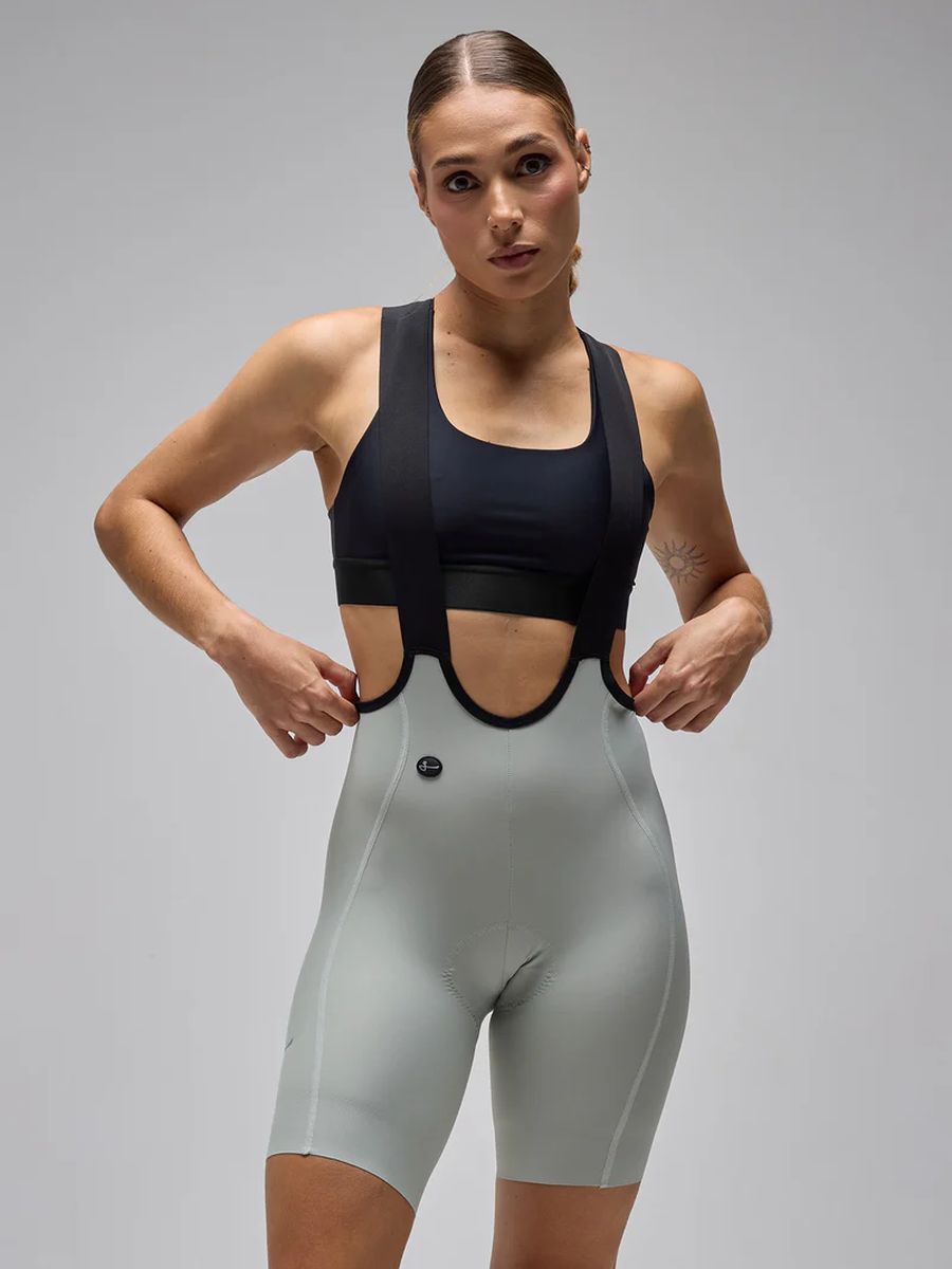 Pantaloneta Ciclismo C/T Mujer Givelo G90 Ultra BIB Crema