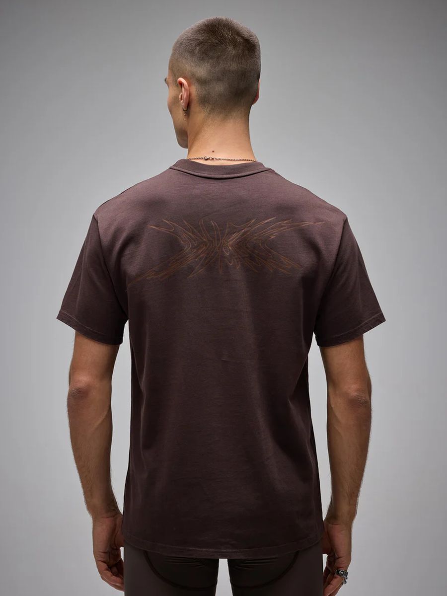 Camiseta Casual Hombre Oversized 100% Algodón G90 Brown