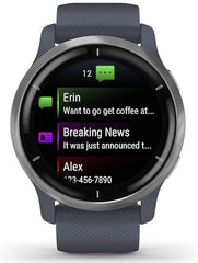 Reloj Garmin Venu 2 Plateado Grafito Azul