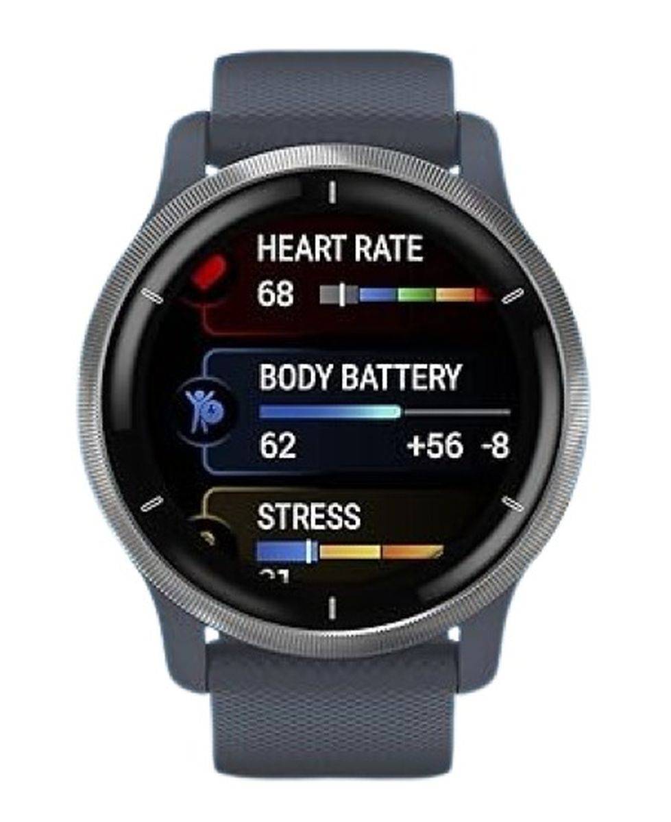 Reloj Garmin Venu 2 Plateado Grafito Azul