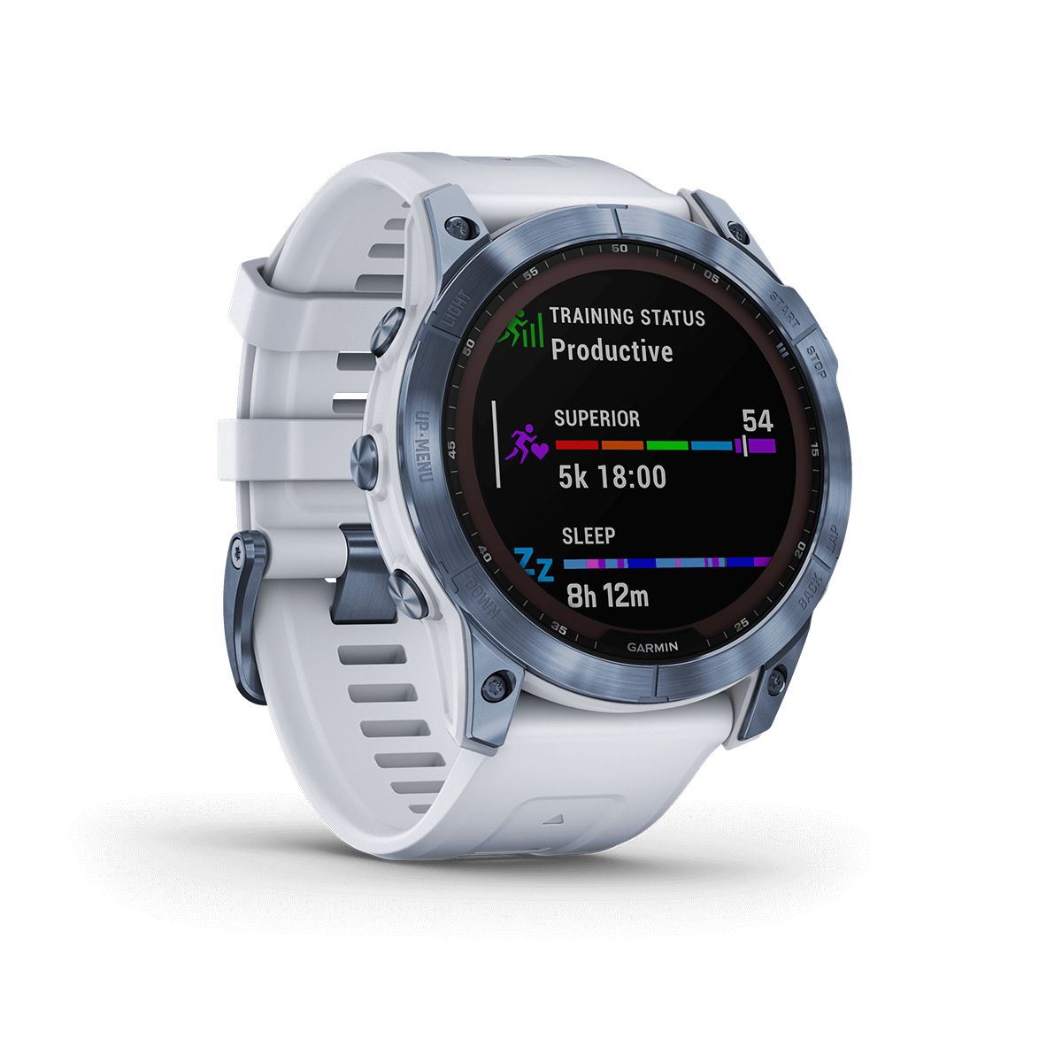 Reloj Fenix 7X Zafiro Solar Azul Mineral con Banda Blanca