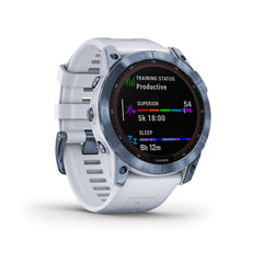 Reloj Fenix 7X Zafiro Solar Azul Mineral con Banda Blanca