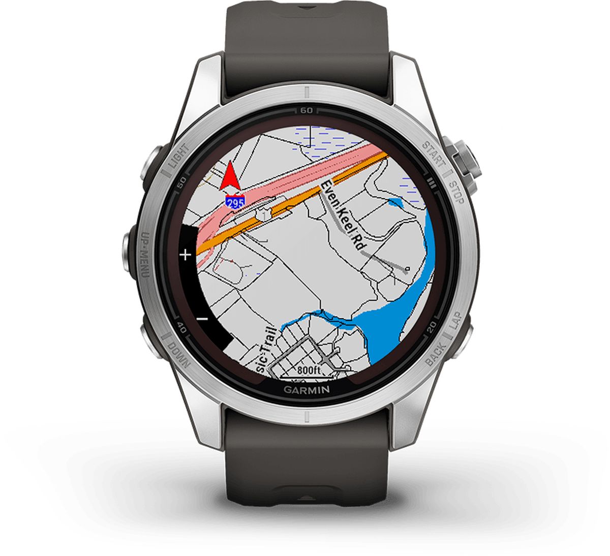Reloj Fenix 7S Pro Solar Plata con Banda de Grafito