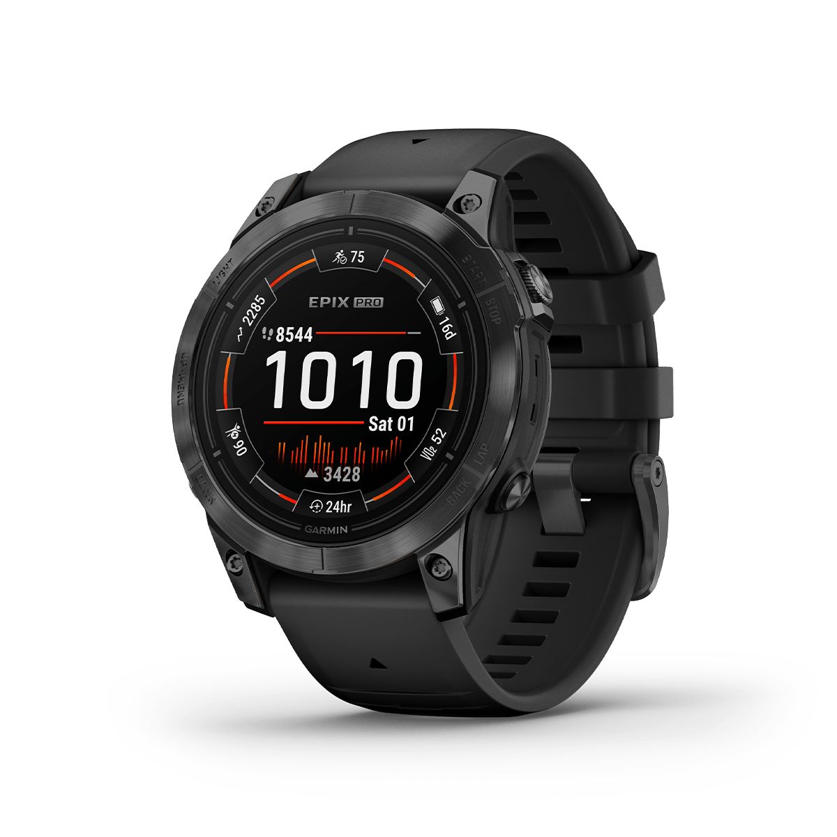 Reloj Epix Pro Gen 2 Edición Estándar 47mm Gris Correa Negra