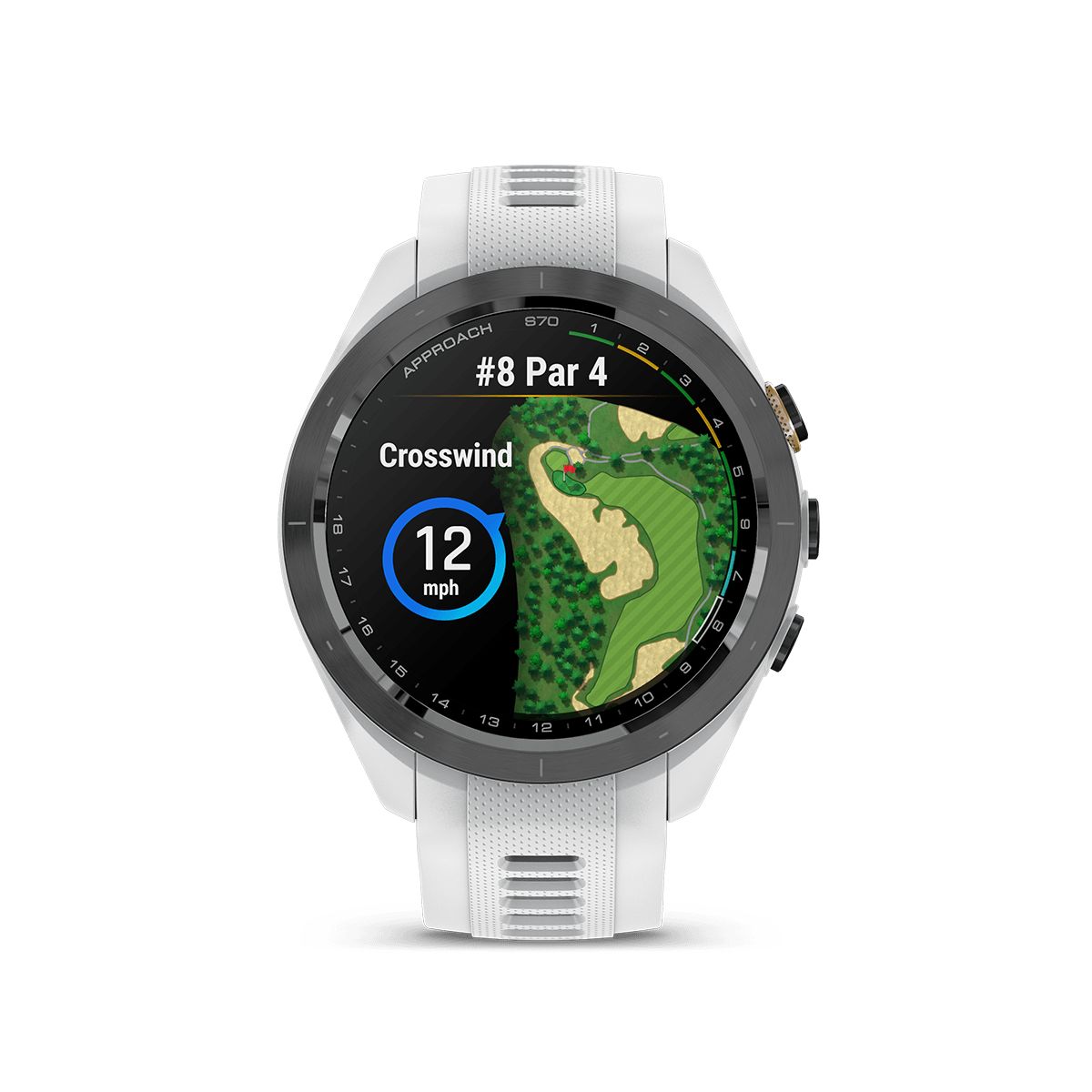 Reloj Garmin Approach S70 47mm Bisel Cerámica Blanca