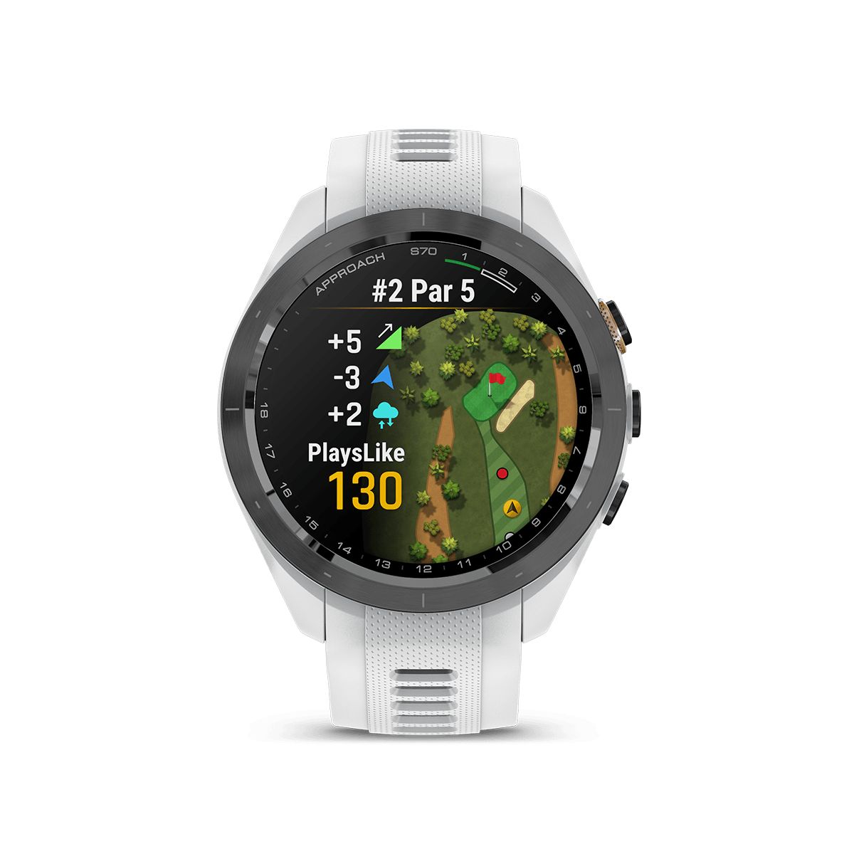 Reloj Garmin Approach S70 47mm Bisel Cerámica Blanca