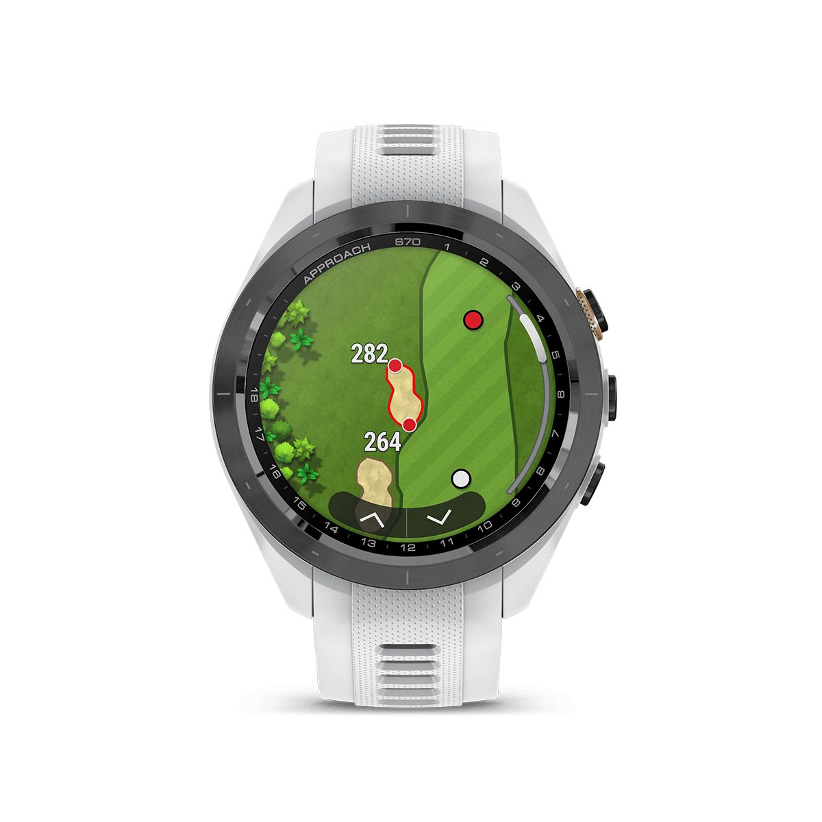 Reloj Garmin Approach S70 47mm Bisel Cerámica Blanca
