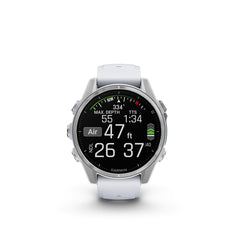 Reloj Garmin Fenix 8 43mm Amoled Plata Banda Silicona Blanca
