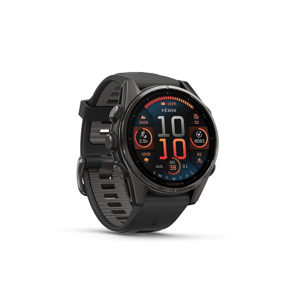 Reloj Garmin Fenix 8 43mm Amoled Zafiro Titanio DLC GrisGuij
