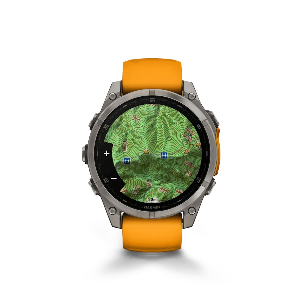 Reloj Garmin Fenix 8 47mm Amoled Zafiro Titanio Naranja