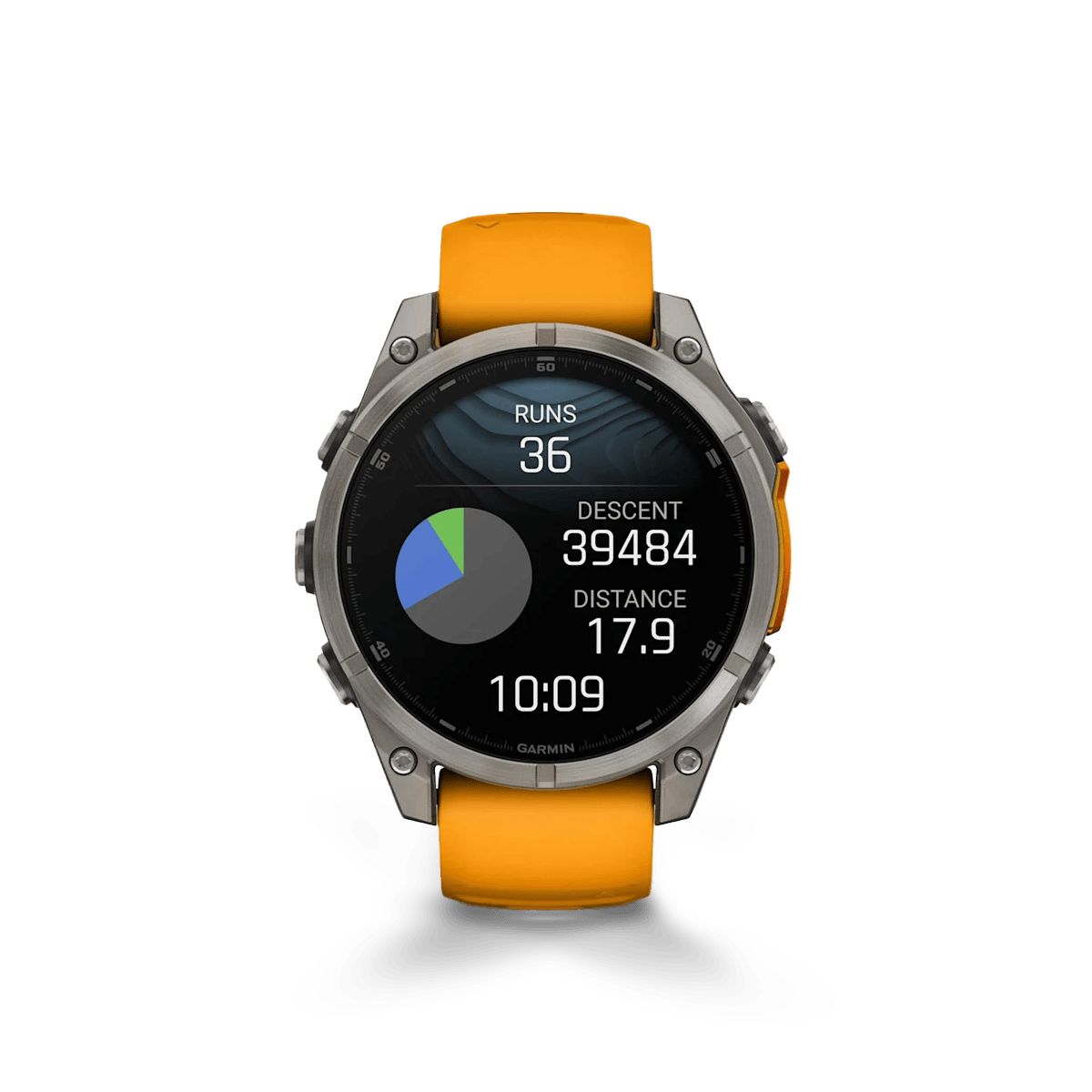Reloj Garmin Fenix 8 47mm Amoled Zafiro Titanio Naranja