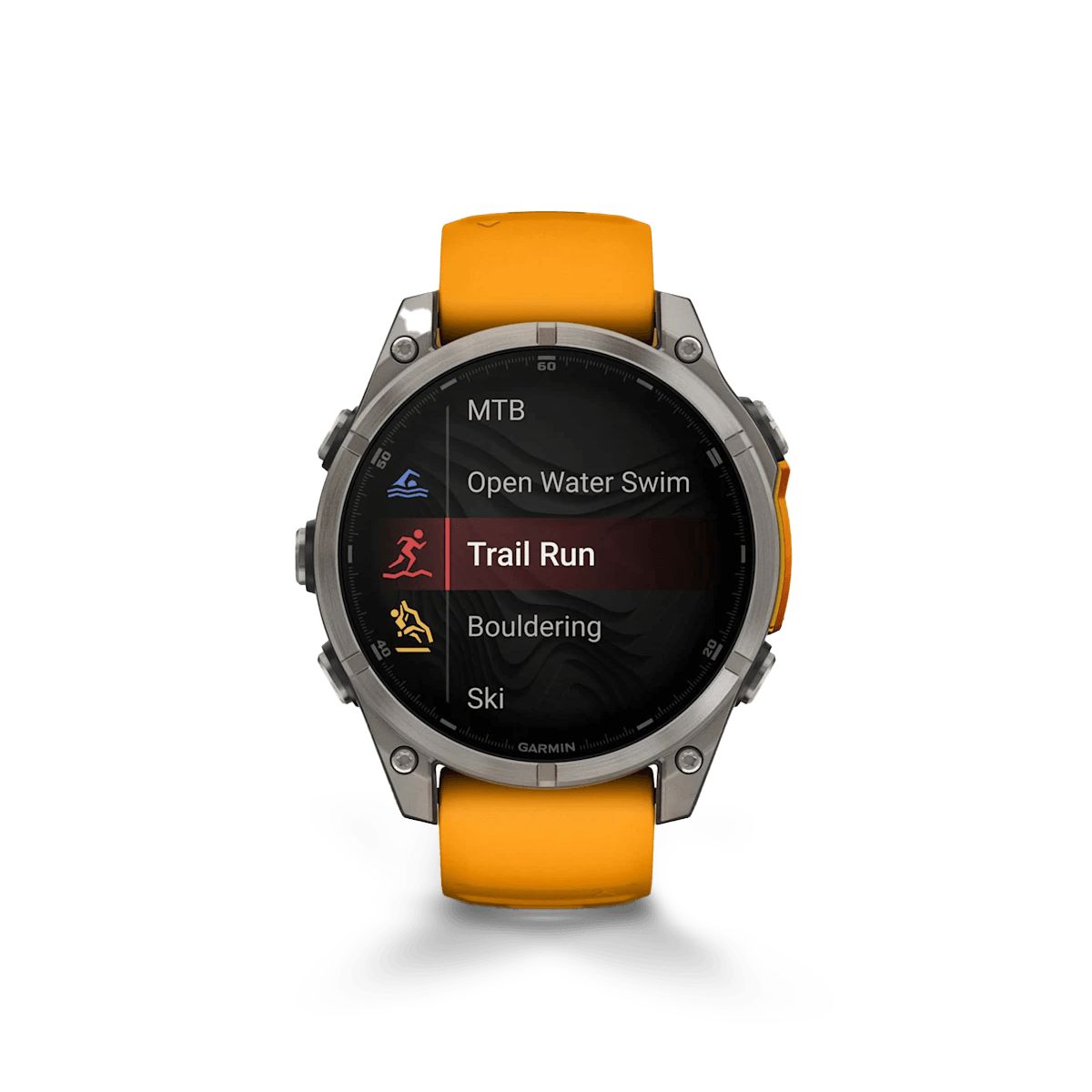 Reloj Garmin Fenix 8 47mm Amoled Zafiro Titanio Naranja