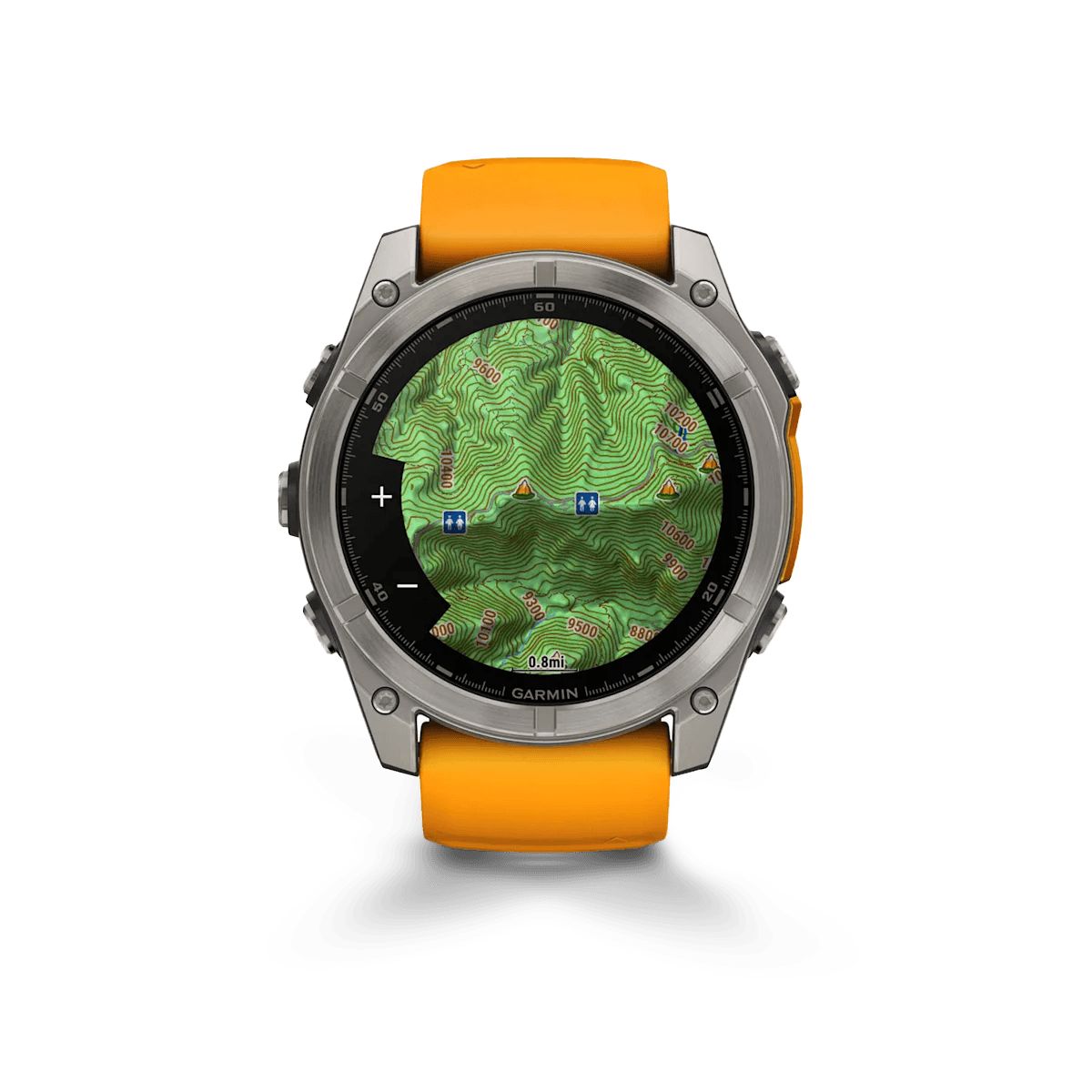 Reloj Garmin Fenix 8 51mm Amoled Zafiro Titanio Naranja