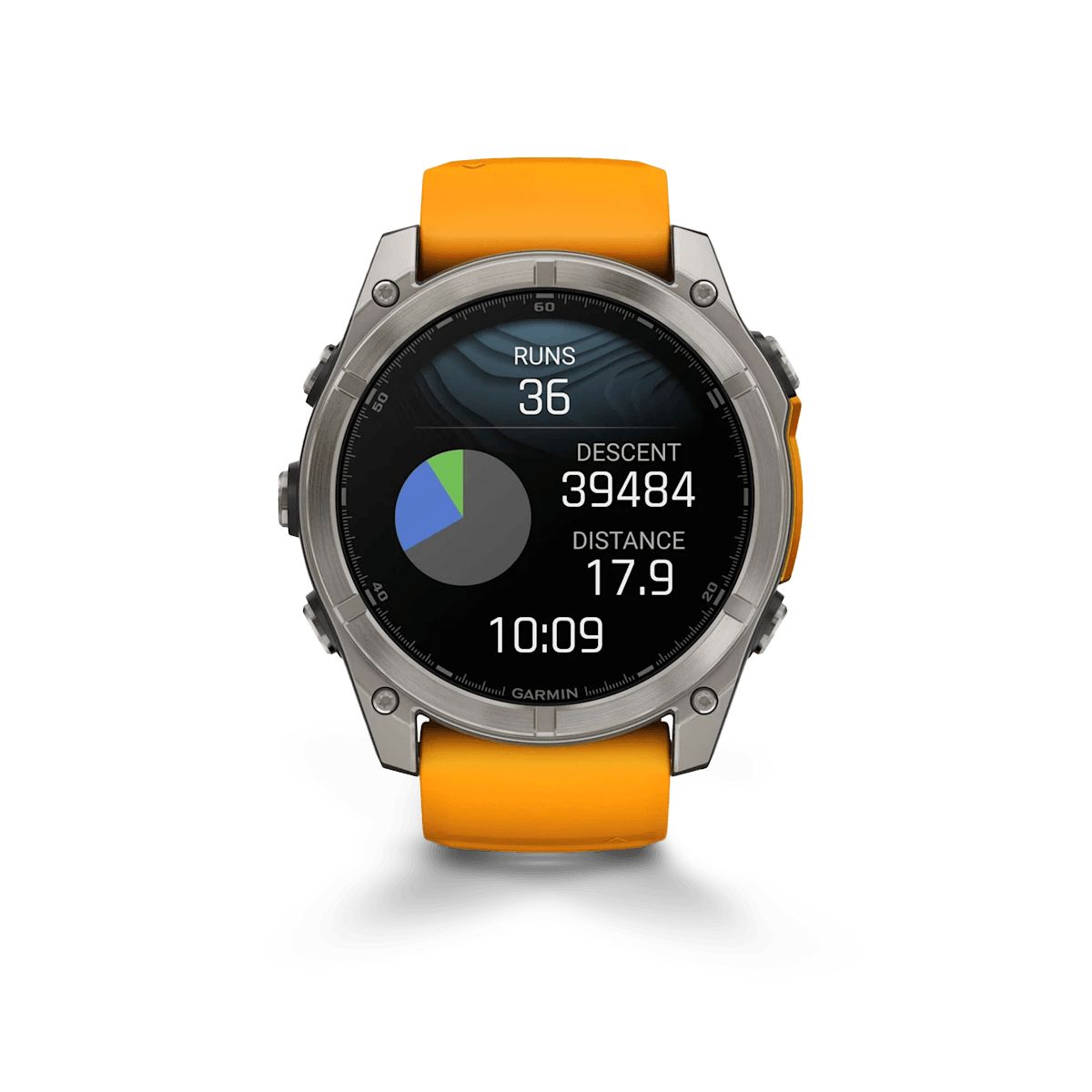 Reloj Garmin Fenix 8 51mm Amoled Zafiro Titanio Naranja