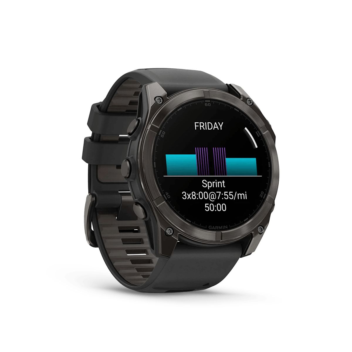 Reloj Garmin Fenix 8 51mm Amoled Zafiro Titanio DLC Gris Ngr