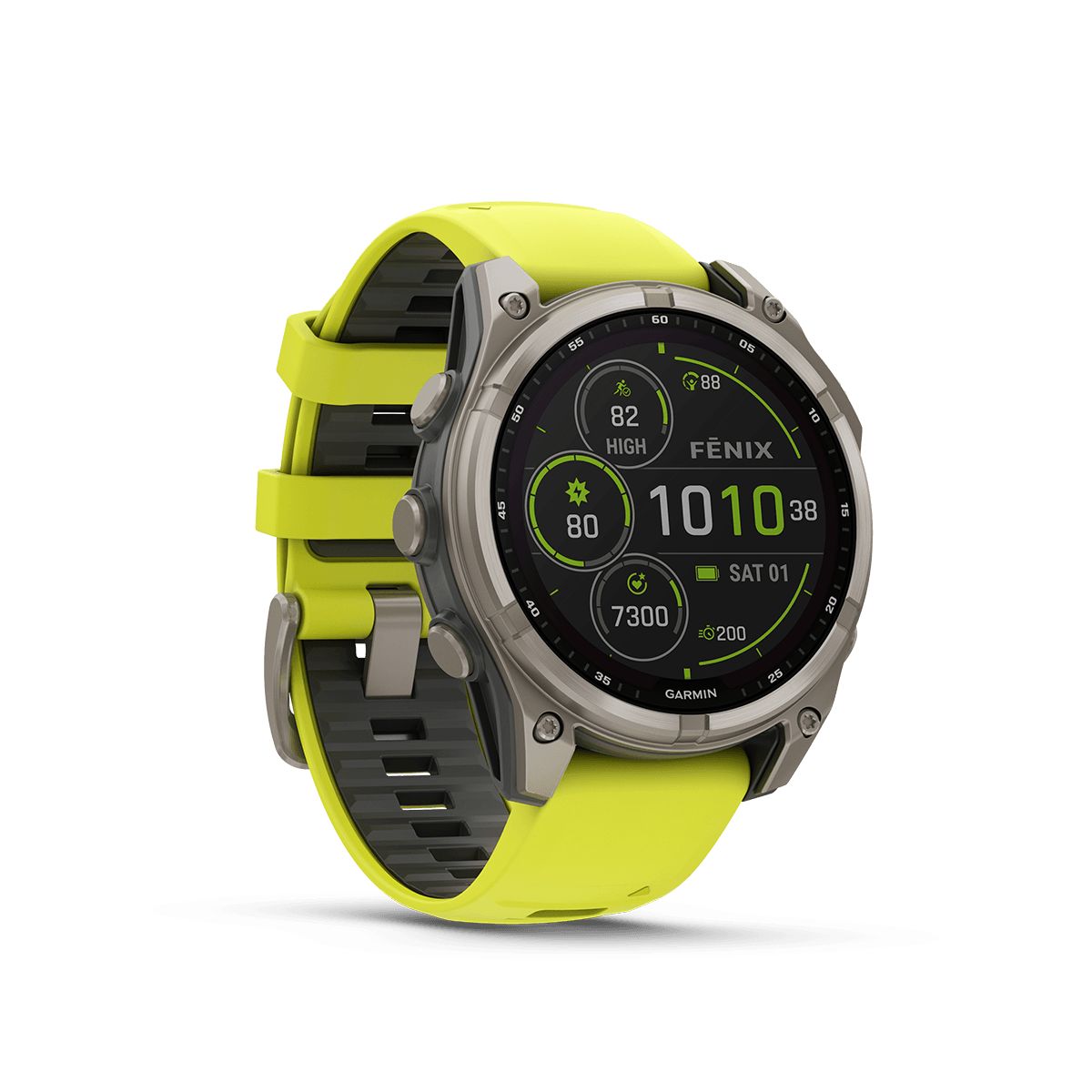 Reloj Garmin Fenix 8 47mm Solar Zafiro Titanio Amarilla