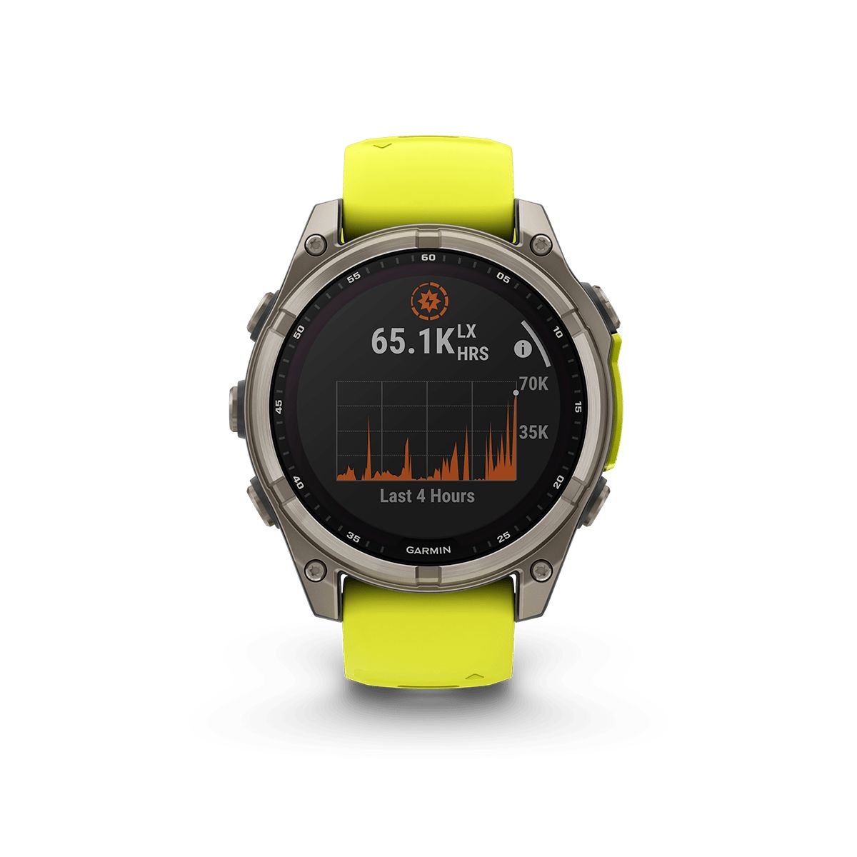 Reloj Garmin Fenix 8 47mm Solar Zafiro Titanio Amarilla