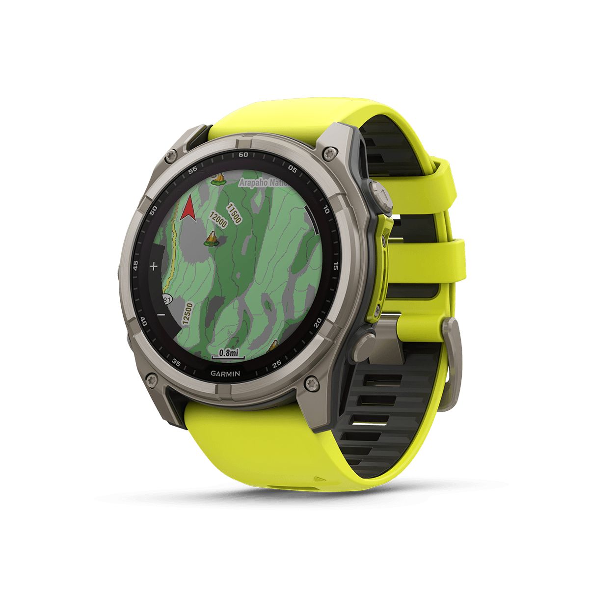 Reloj Garmin Fenix 8 51mm Solar Zafiro Titanio Amarilla