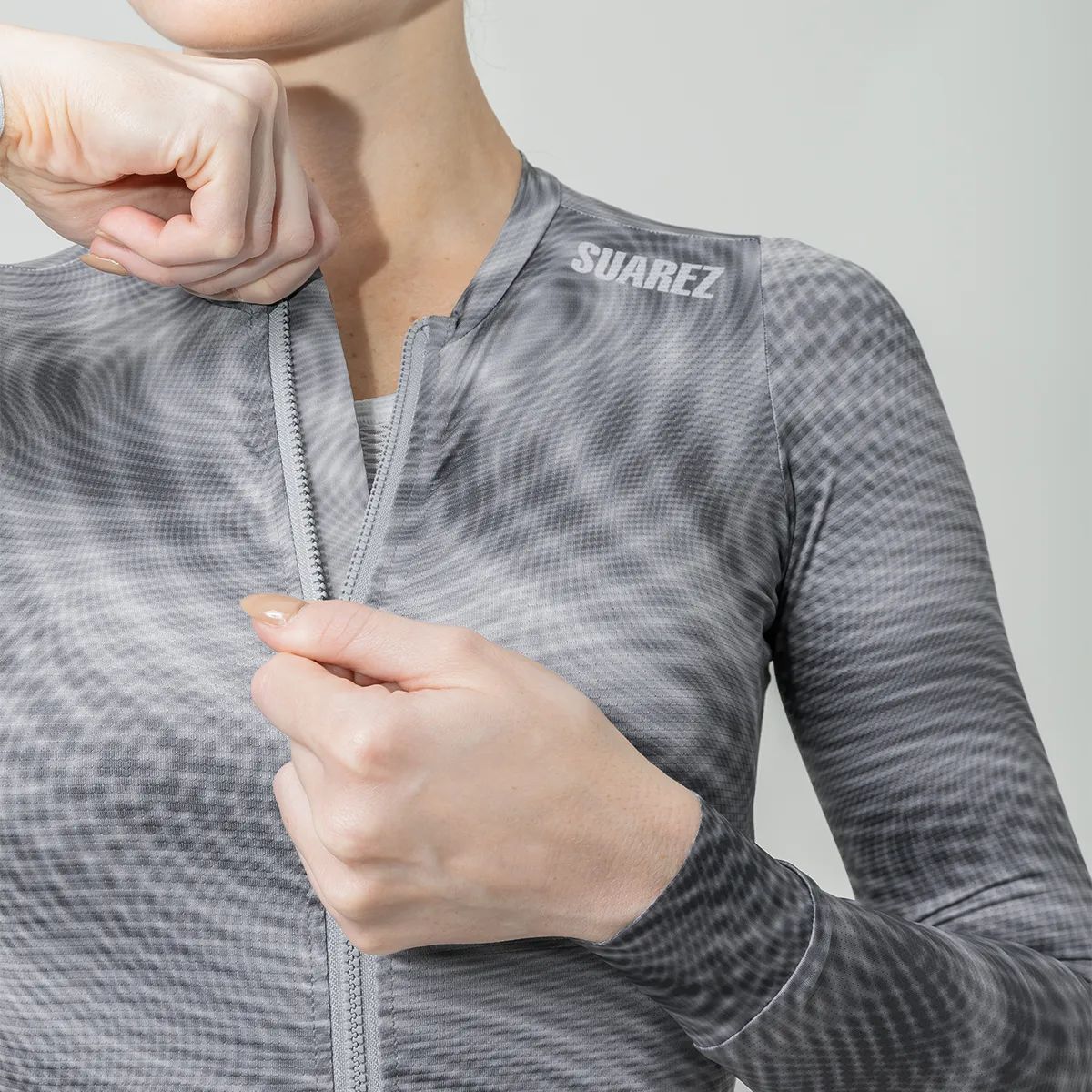 Jersey De Ciclismo M/L Mujer Suarez Rapid Silver Gray 2.4