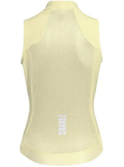 Chaleco Cortavientos de Ciclismo Mujer Barrier Yellow Pie