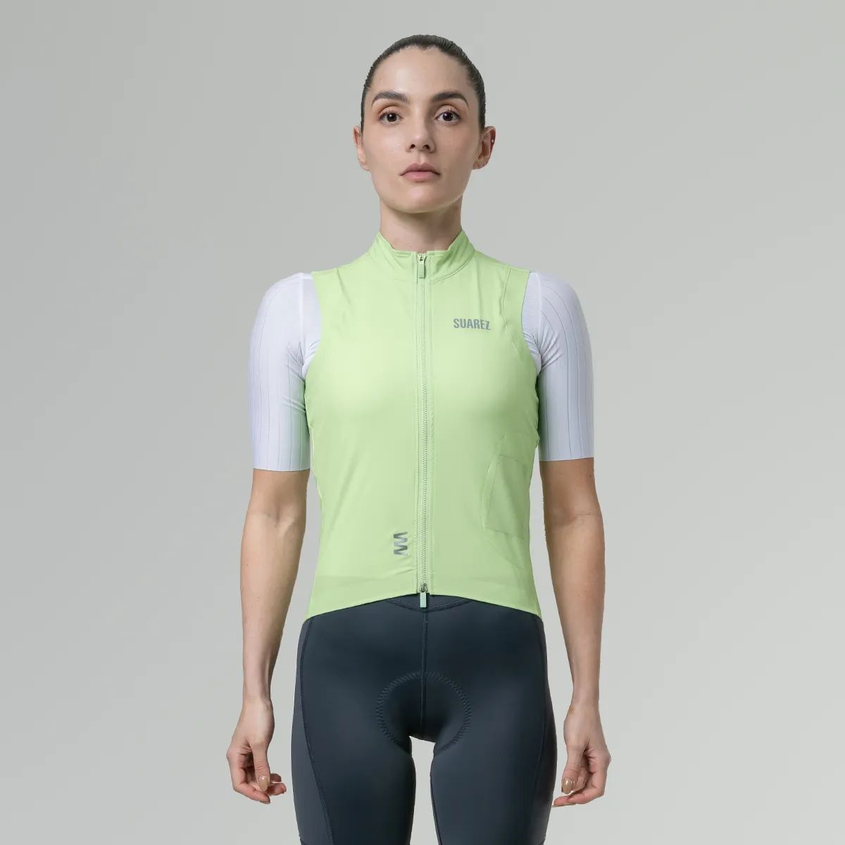 Chaleco Cortavientos Ciclismo Mujer Barrier Apple Green 2.5