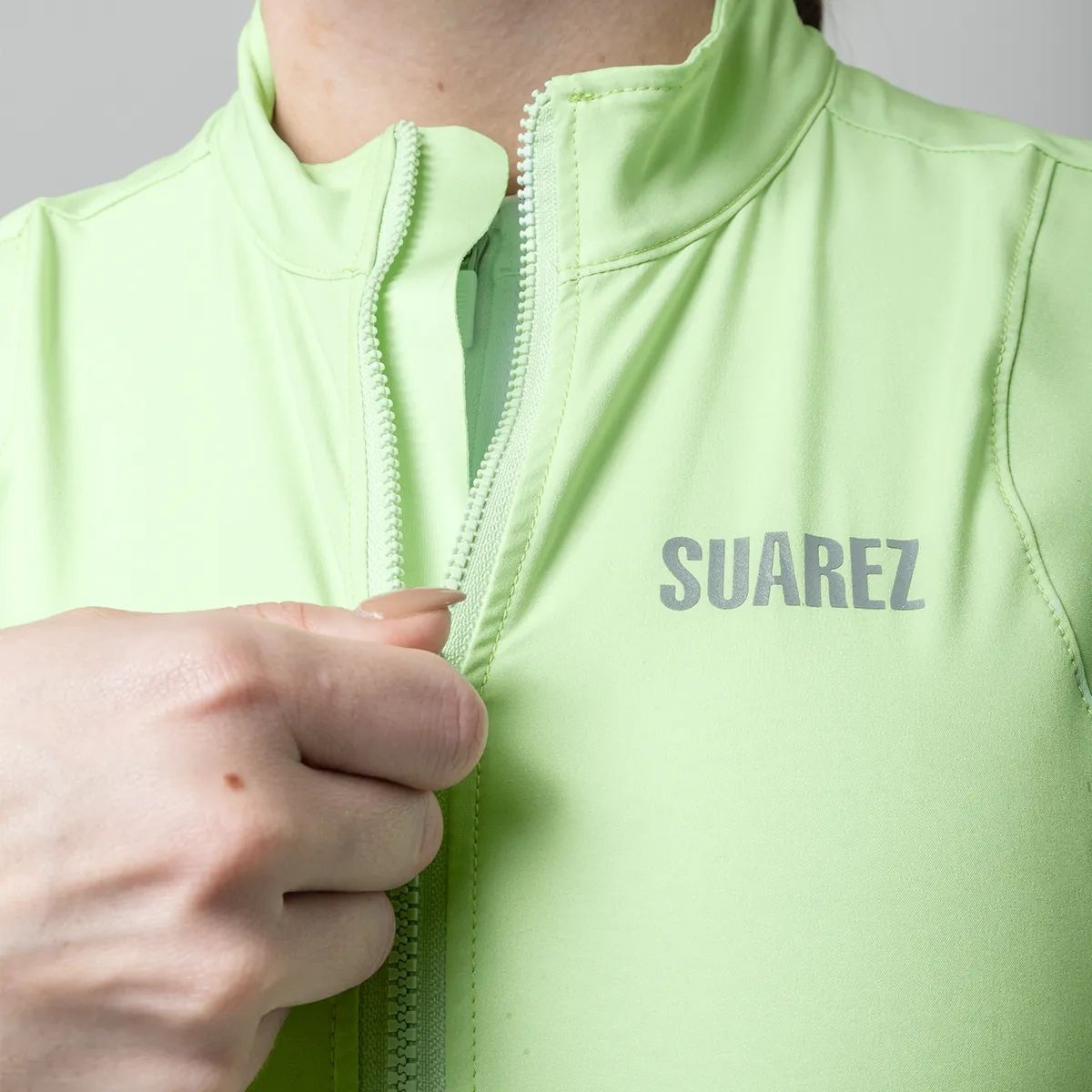 Chaleco Cortavientos Ciclismo Mujer Barrier Apple Green 2.5