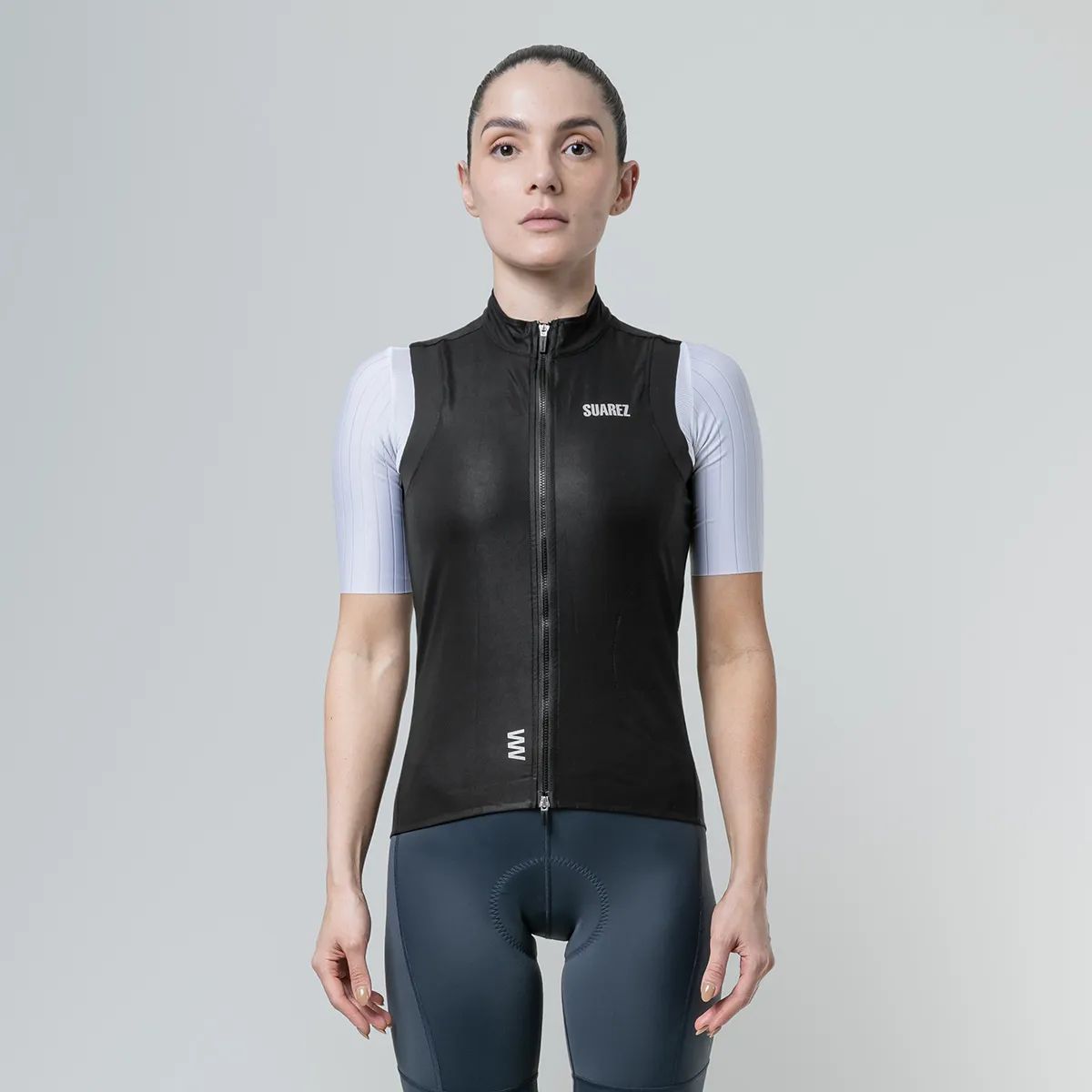 Chaleco Cortavientos Ciclismo Suarez Mujer Barrier Black 2.5