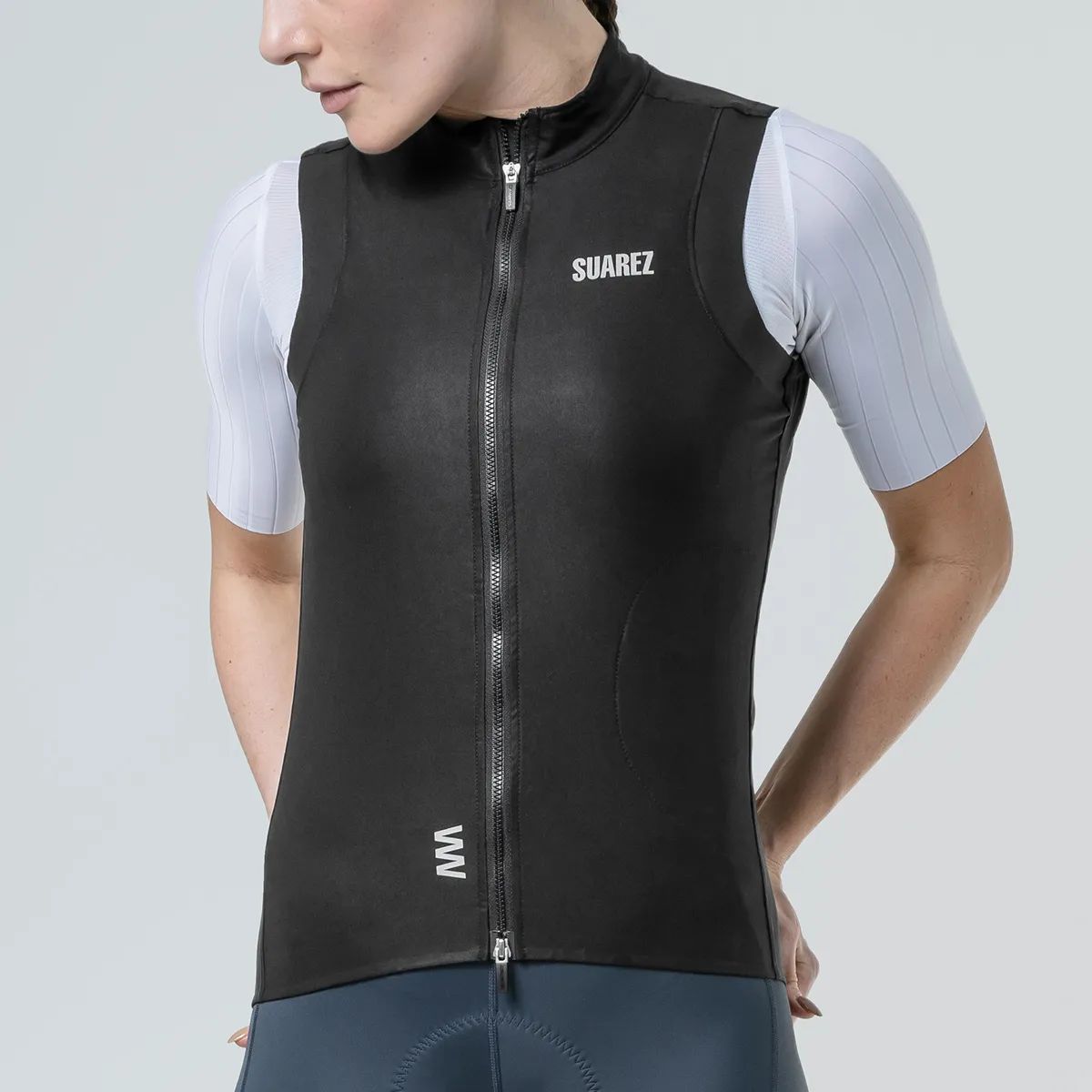 Chaleco Cortavientos Ciclismo Suarez Mujer Barrier Black 2.5