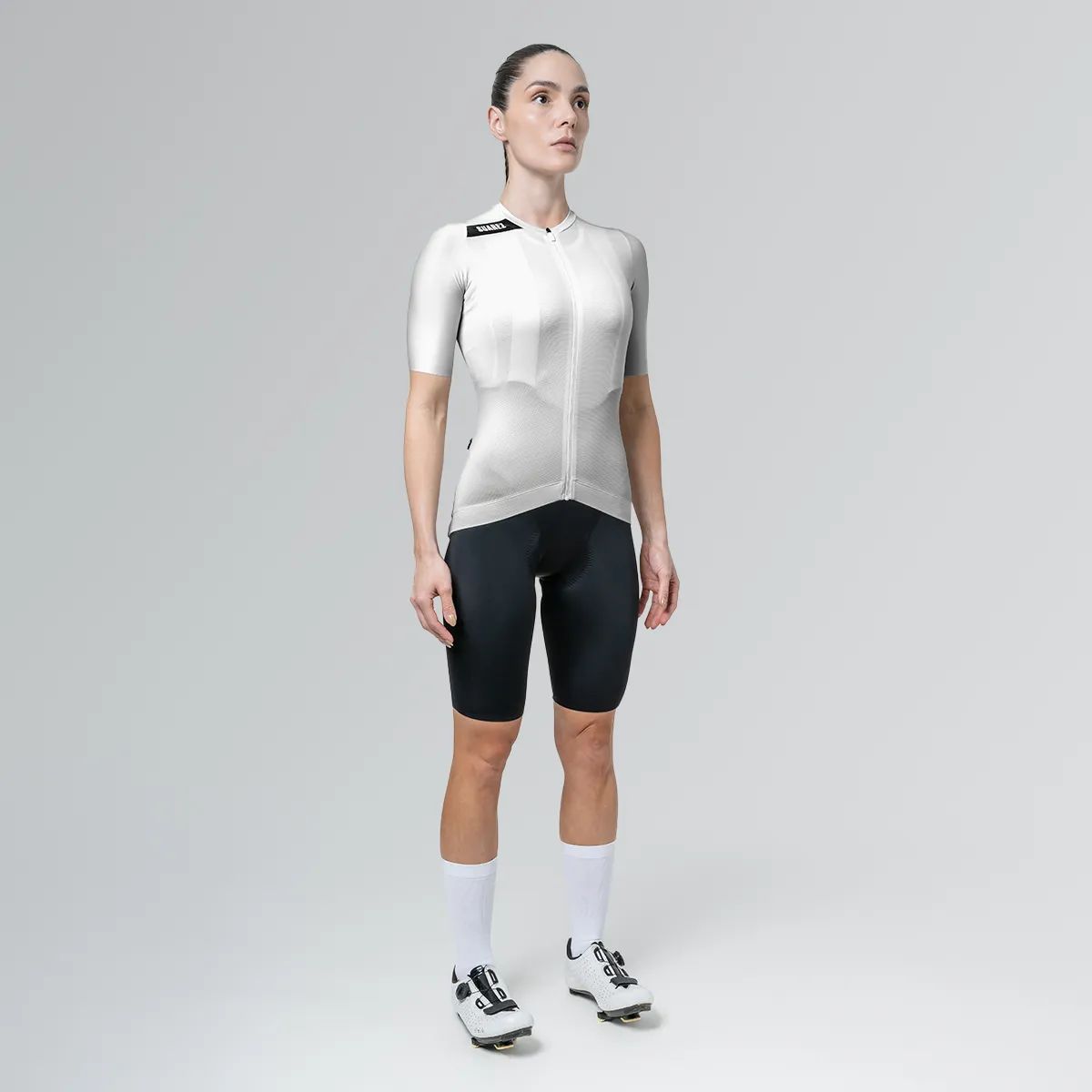 Jersey De Ciclismo M/C Mujer Suarez Solid Sand White 2.5