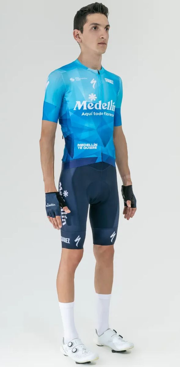 Jersey De Ciclismo Hombre Suarez Team Medellin Azul