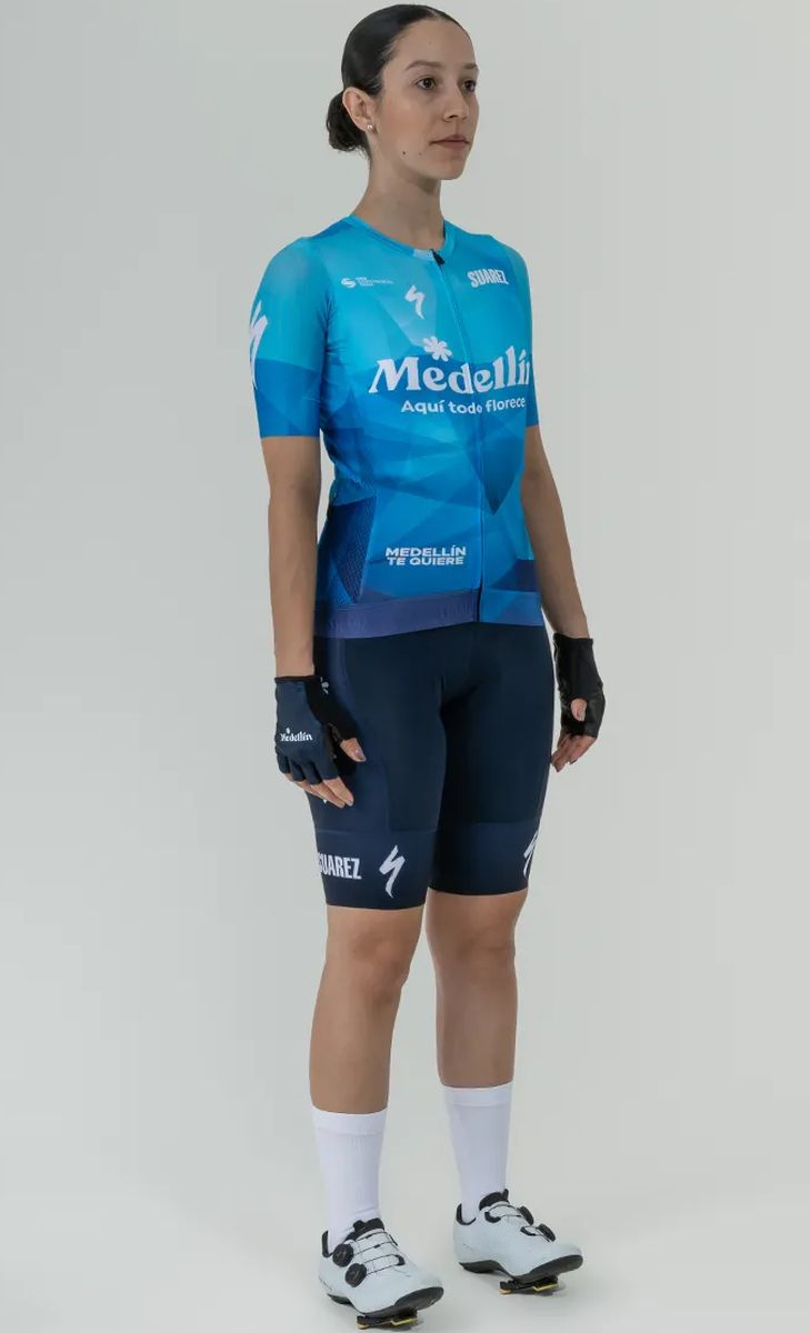 Jersey De Ciclismo Mujer Suarez Team Medellin Azul