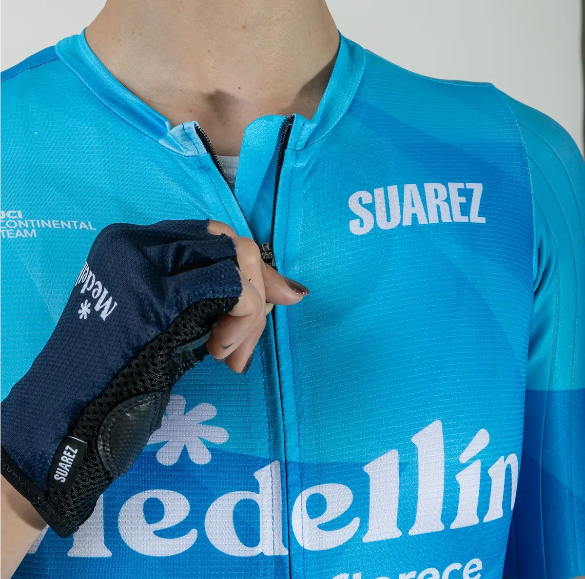 Jersey De Ciclismo Mujer Suarez Team Medellin Azul