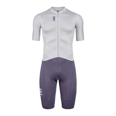Enterizo de Ciclismo Hombre M/C Suarez Hard Lite Lila Blanco