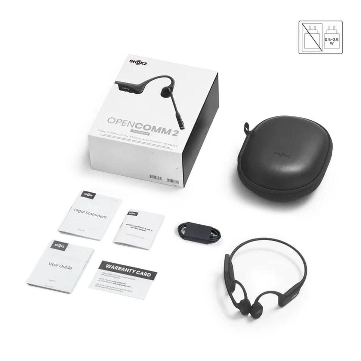 Audifonos Shokz OpenComm 2 USB-A Black-M 2025