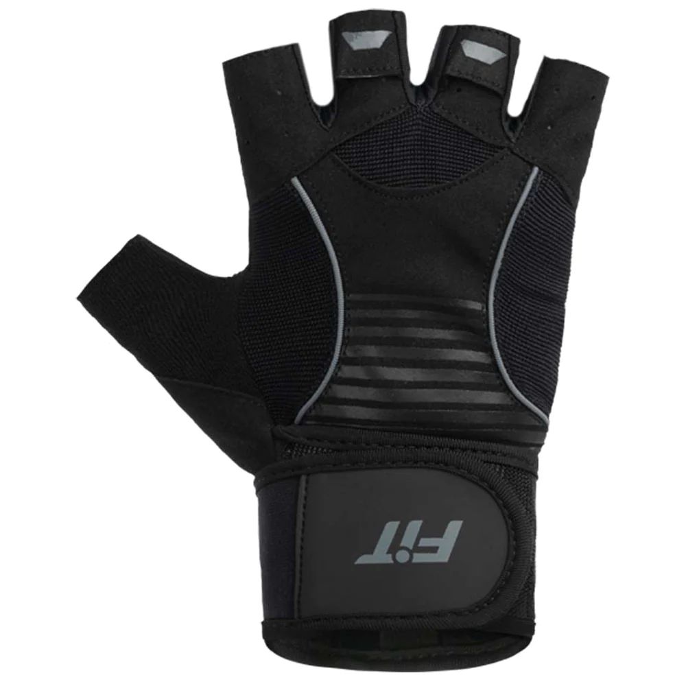 Guantes Cortos de Entrenamiento Spin Negro Gris