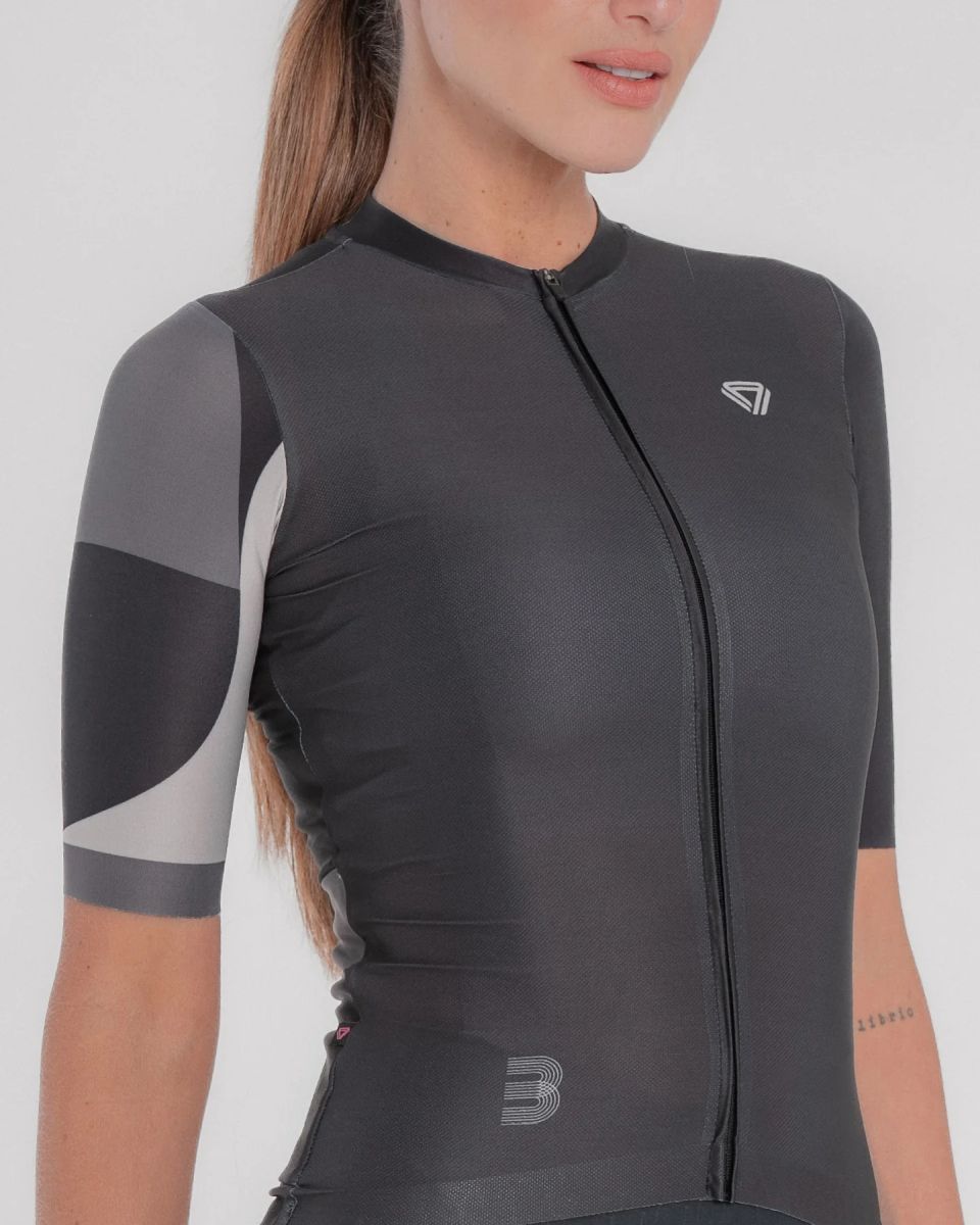 Jersey Ciclismo M/C Mujer GW Bauhaus Negro