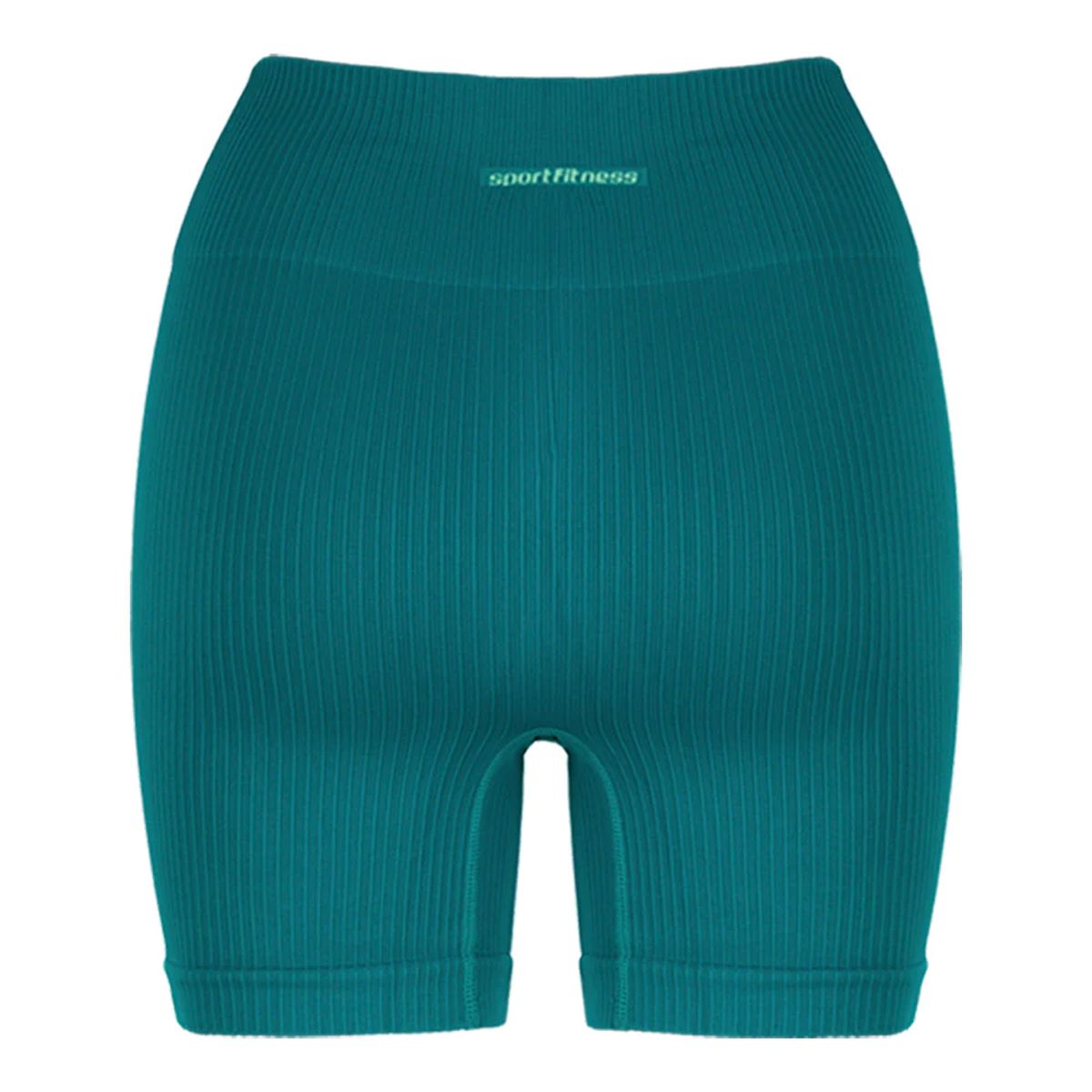 Short Corto Mujer Seamless Spirit Sportfitness Azul Jade